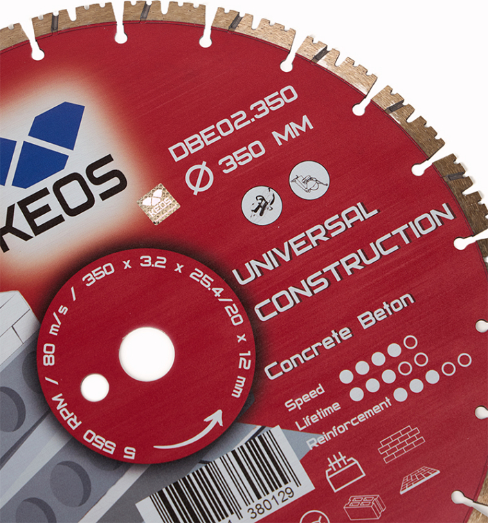 Сегменты диска алмазного сегментного Keos Universal Construction 350 мм